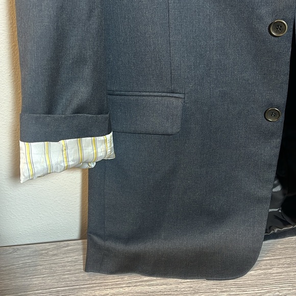 Torino Design Group Trabaldo Togna Gray Wool Blazer Sport Coat Suit 42L 36W - Picture 2 of 6